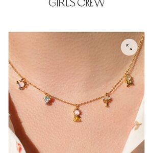 Disney Beauty and The Beast Gold Multicolor Charm Necklace —
